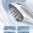 Standing Garment Steamer, 1500W Upgraded Steamer for Clothes Rapid Heats in 25s for 1 Hour Steam, 1.6L Water Tank, Self-Cleaning, Dual-Protection Tech, Ironing Board, Hanger, Gloves