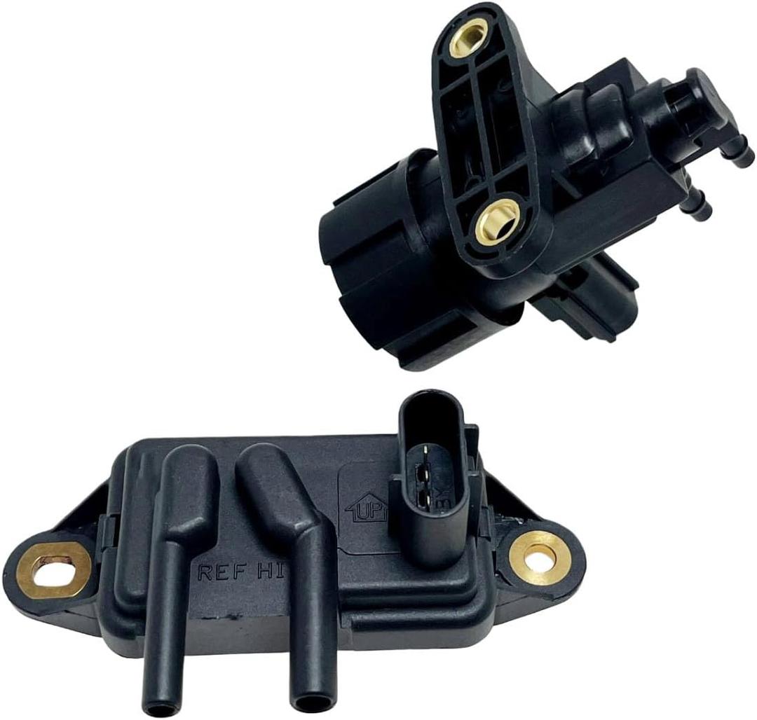 YCUPONR EGR Vacuum Solenoid Valve and EGR Pressure Feedback Sensor Kit F77Z9J460AB And F63Z9J459AA Compatible with F-150 F-250 F-350 Ranger Sable B3000 B2500 Navigator Town Car