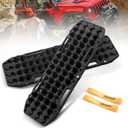 BUNKER INDUST Off-Road Traction Boards, Pair Recovery Tracks Traction Mat for Jeep Mud, Sand, Snow Traction Pads-Black Emergency Tire Traction Device