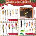 24 Days Fishing Lure Advent Calendar 2025 for Men & Teen Boys, 24 Unique Artificial Baits for Fresh/Saltwater | Christmas Countdown Gift for Anglers (Crankbaits, Poppers, Minnows, Jigs, Frog Lures)
