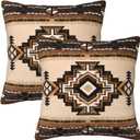 Western Aztec Pillow Covers 20x20 Set of 2, Southwest Native American Brown Throw Pillow Covers Outdoor Decorative Pillow Case for Couch Bed Sofa Cushion Home Decor