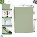 SUNEE Half Meeting Half Note - 7.5"x10" Professional Notebooks for Work - 160 Pages, B5 Size Project Planner, Spiral Meeting Agenda Organizer for Women Men, Note Taking,Office with Vegan Leather Cover