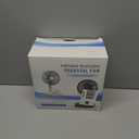 TriPole Portable Standing Fan, 8000mAh Rechargeable Oscillating Fan with Remote, 8.1'' Quiet Pedestal Floor Fan with LED Display & Timer, Foldable Small Desk Fans for Bedroom, Office, Camping, Travel (Black)