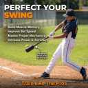 The Yellow Baseball Swing Trainer kit Includes 12 Training Balls and 1 Centrifugal Swing Trainer, as Well as a Rope Baseball Batting bat for Comprehensive Training.