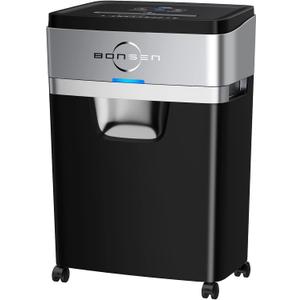 BONSEN Paper Shredder, 20-Sheet 60 Mins Nonstop Heavy Duty Paper Shredder for Office, 60dB Ultra Quiet Cross-Cut Shredder with 6.6 Gals Basket, Anti-Jam CD and Credit Shredder for Home Office (S3104)