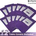 allgala 12-Pack Premium Plastic Table Cover Medium Weight Disposable Table Cloth- 54"x108"-Waterproof, Stain-Resistent, Easy Clean-Up for Parties, Events, Gathrings Everyday Use-Deep purple-TC58217