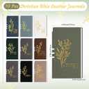 10 Sets Christian Gifts Inspirational Notebook A6 Leather Aesthetic Journals with Bible Verse Prayer Pen Religious Church Thank You Gift for Women Men Coworker Teachers