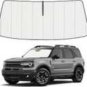 Windshield Sun Shade for Ford Bronco 2021-2025 2026, Front Window Visor Accessories, Folding Design Blocks Heat & UV Rays Maintain Cool Interior and Save Space