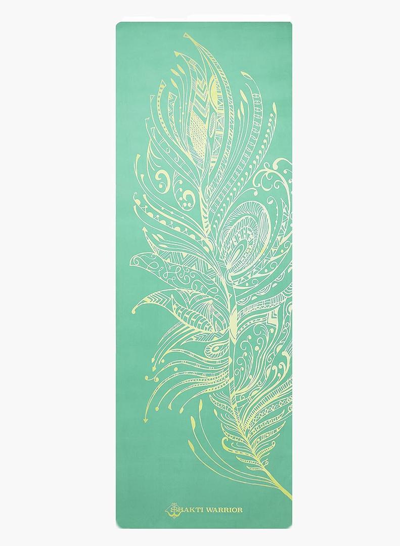 Shakti Warrior TPE Yoga Mat - Artist Designed, Premium eco friendly mats, Non Slip, Non toxic, Great For Regular & Hot Yoga, Pilates and Workouts (72 inch x 24 inch x 6mm thick)