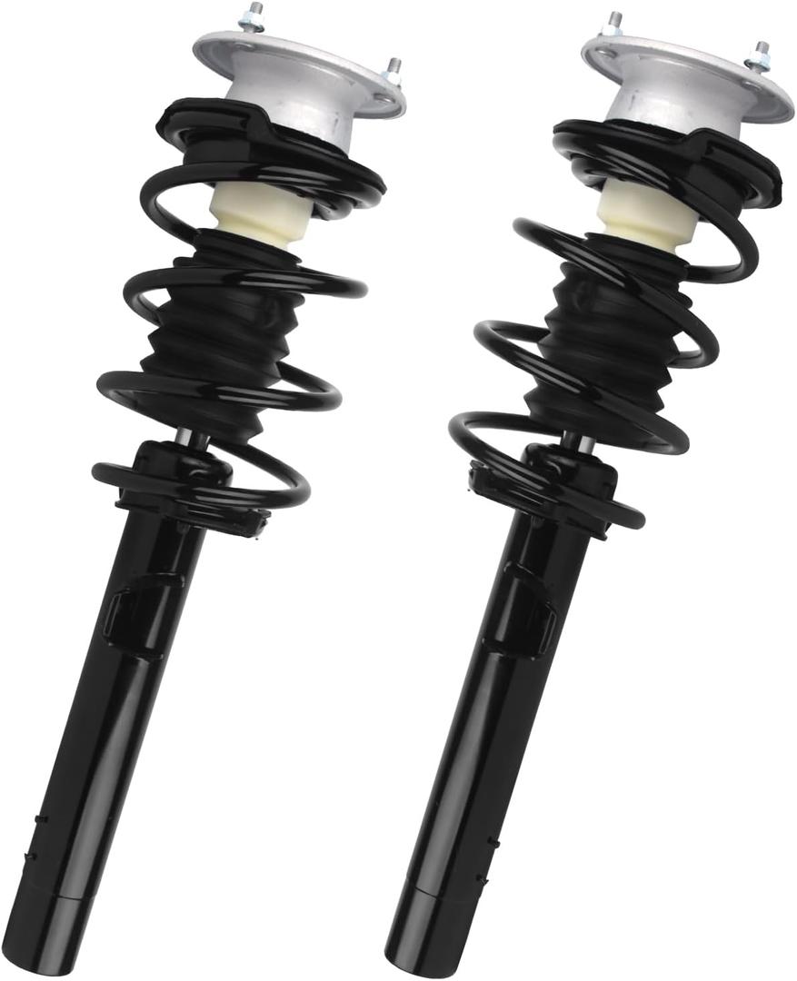 KUSATEC Front Pair Complete Struts Shock Absorber fit for 2006-2013 BMW 128i 135i 135is 325i 328i 330i 335d 335i 335is, 11374 11373 Struts with Coil Spring Assemblies