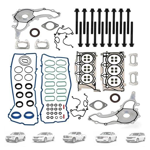 3.6 Head Gasket Set w/Bolts 2011-2016 for Jeep Grand Cherokee Wrangler, 2011-2020 for Dodge Avenger Challenger Charger Journey for Chrysler 200 300 Ram 1500 2500 3.6L Pentastar V6 HS26541PT ES72467