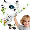 TOY Life Space Toy Rocket Toys for Kid Shuttle with Astronaut Spaceship Planet Stem with Christmas Spaces Station for Boy 3 4 5 6 7 8, Gift for Age 3+