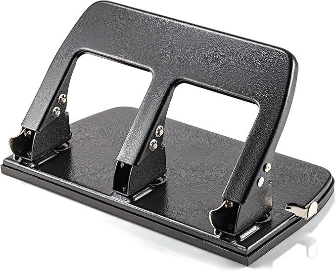Medium-Heavy Duty 3-Hole Punch, Black