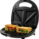 OVENTE Electric Sandwich, Panini and Waffle Maker Set with 3 Removable Non-Stick Plates, 750 Watts, Perfect for Grilled Cheese, Tuna Melts, Burgers, Steaks and Snacks, Black GPI202B