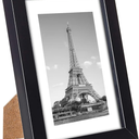 upsimples 5x7 Picture Frame Set of 10, Display Pictures 4x6 with Mat or 5x7 Without, Multi Photo Frames Collage for Wall or Tabletop Display, Black (5x7, Black)