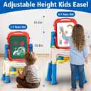 Kids Easel for Toddlers Age 2-4 Art Magnetic White Board & Chalkboard Double Side Adjustable Stand Drawing Writing Learning Educational Toy for 2 3 4 Year Boys Girl Birthday Gifts