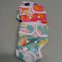Pet Soft Washable Female Diapers (3 Pack) Female Dog Diapers, Comfort Reusable Doggy Diapers for Girl Dog in Period Heat (Bloom, XS)