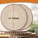 Set of (10) 11-12 Inches Large Wood Slices, Wood Centerpieces for Tables, Wood Slices for Centerpieces, Unfinished Wood Rounds for Wedding, Baby Shower, Party, Natural Paulownia Wooden Slabs