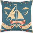 Nautical Retro Vintage Design Throw Pillow (16x16)