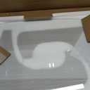 Coffee Table for Living Room Mid Century Modern Center Table with Glass Top, Walnut Transparent, 32 Inch