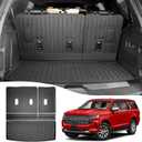 Cargo Mat with Seat Back Cover Fit for 2022-2024 Chevy Tahoe/GMC Yukon Accessories, Cargo Liner TPE Trunk Mat Back Seat Protector Trunk Liner for GMC Yukon/Chevrolet Tahoe