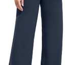 Promover Wide Leg Pants Woman Yoga Pants with Pockets Stretch Loose Casual Lounge Sweatpants Petite/Regular/Tall (X-Large Tall, Dark Navy)