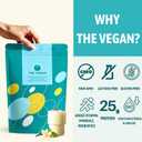 2 x THE VEGAN Protein Powder | Vanilla Plant Based Protein | Non-GMO Soy Isolate with Probiotics | Dairy-Free | Low FODMAP | Low Cholesterol | 1kg (2.5 Pound (Pack of 1))