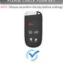 for Jeep Leather Key Fob Cover Key Case Compatible with Grand Cherokee Renegade Dodge Durango