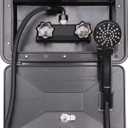 RV Outdoor Shower Exterior Shower Box Kit for RV, Camper, Van, Travel Trailer, Motorhome and Boat, Black