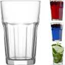 BOHEM'S Drinking Glasses, 12 Ounce Glass Water Cups, Glasses Drinking Set of 3, Stackable Glasses, Highball Glasses, Heavy Base Tumblers, Water Glasses for Soda, Juice, Milk, Coke,