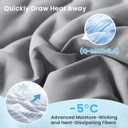 HYLEORY Cooling Comforter Queen Size - Summer Cooling Blanket for Hot Sleepers/Night Sweats, Double-Sided Cold Touch Silky Ice Comforters, Breathable Lightweight Beddings, Cool Gray, 90"x90"