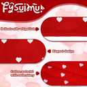 3 Pcs Valentine's Day Hand Towels Bath Towels Red Heart Embroidered Cotton Dish Towel for Holiday Bathroom Kitchen Hand Drying Cleaning, 29.5 x 13.7 Inch