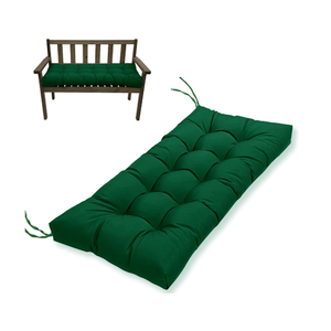 Outdoor Bench Cushion, Waterproof Wicker Chair Cushion, Thick Patio Replacement Seat Pad for Porch Lawn Indoor Swing Couch Sofa Loveseat, Patio Furniture Cushions, 44x19 Inch, Emerald Green