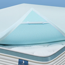 3 Inch King Size Memory Foam Mattress Topper, Cooling Gel Bed Topper with Premium Removable Skin-Friendly Non-Slip Cover, High Density Ventilated Mattress Pad CertiPUR-US & Oeko-Tex Certified, White