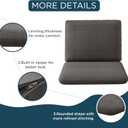 Codi Outdoor Deep Seat Cushion Set 24x24x4 Inch - Textured Linen Fabric, Waterproof, Fade Resistant, Stylish Chair Cushions Replacement for Patio Furniture, Grey