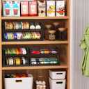 2-Tier Can Organizer for Pantry, Expandable Length Can Rack for Kitchen Shelf Organizer and Storage, Sturdy Metal Standing Can Holder for Canned Soup Soda Food Goods Storage, Stackable