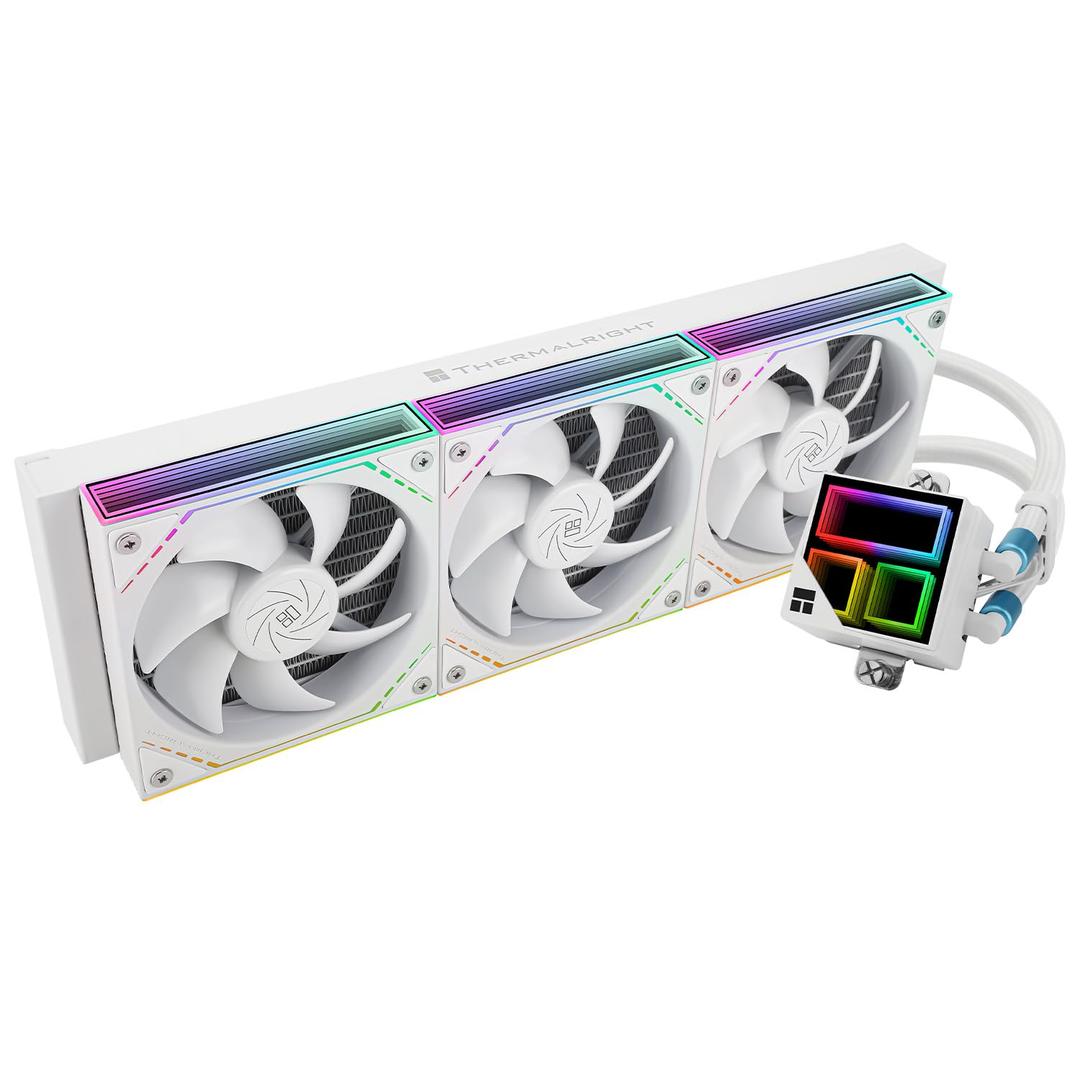 Thermalrlght Frozen Infinity 360 White CPU Aio Cooler,TL-M12W*3 PWM Fans,Computer CPU Water Cooler,ARGB Infinity Mirror,360 CPU Liquid Cooling:LGA1851/1700/1150/1151/1200/2011,PC Water Cooling