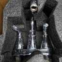 Bathroom Faucet, 4 Inch Bathroom Faucets for Sink 3 Hole, Centerset Bathroom Sink Faucet with Pop Up Drain and cUPC Lead-Free Hose(Brushed Nickel)