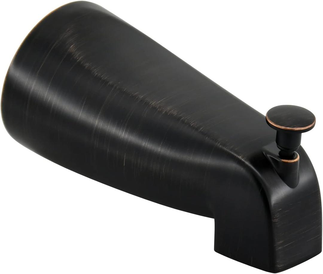 Slip Fit Tub Spout with Pull-Up Diverter for 1/2 inch Copper Tube, Oil-Rubbed Bronze