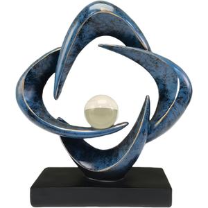 Modern Home Decor Abstract Decorative Sculpture Decorations for Living Room Dining Room Office, Resin Art Statues Coffee Table Bookshelf Decor Accents (Blue)