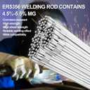 MorningRo 5 lb Aluminum Tig Welding Rod ER5356 3/32" x 39", Aluminum Welding Wire Filler Rod Tig Brazing Accessories, Low Splatter Corrosion Resistance