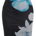SOLY HUX Women's Floral Mesh Bodycon Cami Dress Cowl Neck Sleeveless Cocktail Party Wedding Guest Long Maxi Dresses (Medium)