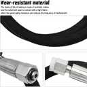 1/4'' 30.7" Excavator Hydraulic Hose with Fittings Fit for Mini Excavator Hydraulic Thumb Clip/Bucket Attachment Oil Drain Pipe, M14 x 1.5mm Male x Male Hydraulic Hose Assembly