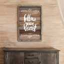 Motivational Quotes Wall Art Framed: Inspirational Wooden Picture Positive Follow Your Heart Saying Painting Print Classroom Office Sign Artwork Room Decor