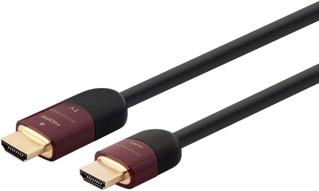 Monoprice 4K High Speed HDMI Cable - 4K@60Hz, 18Gbps, HDR, CL2 In-Wall Rated, Active, 100ft, Black