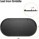 Cast Iron Cooking Griddle-Accessories for Coleman RoadTrip Swaptop Grill,Full Size Grill Griddle with Carry Bag for Outdoor BBQ and Camping,Nonstick