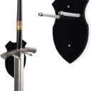 WANLIAN Sword wall mount sword stand wall hook display hanger wall mount for sword dagger axe keyblade no sword-vertical display (Black 1 set)