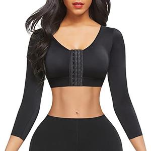 FeelinGirl Arm Shaper for Women Post Surgery Arm Lipo Compression Sleeves Slimming Arm Faja Front Closure Shapewear Bra XXL