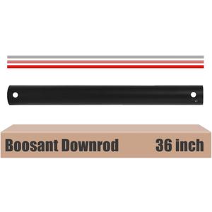 36 INCH Ceiling Fan Downrod With Extended Wires,1 inch Outside Diameter, Extension Rod Only Ceiling Fans Compatible, Not Threaded(Black)