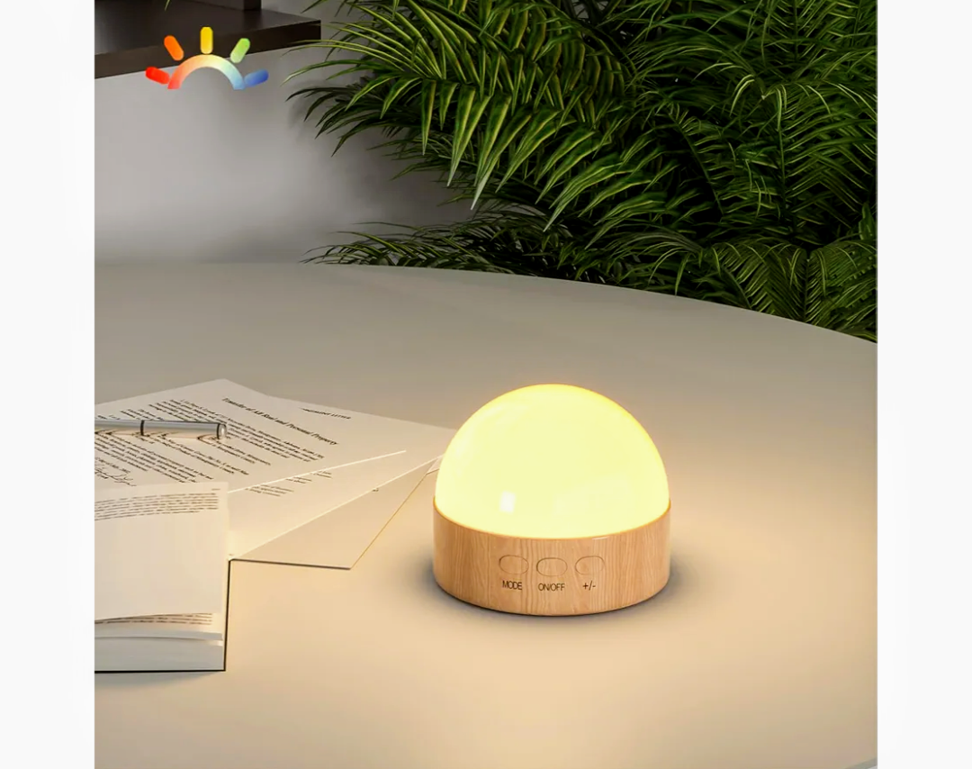 Kintion Night Light, Dimmable 8 Color Portable LED Night Light, 1800mAh Rechargeable Nursery Light Lamp, Soft Eye Caring Warm White, White, Red, Blue, Green Color Lighting for Sleep Aid (Brown, 1pcs)